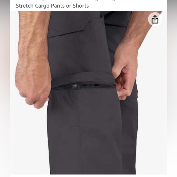 NWT B.C clothing men’s gray convertible pants/shorts cargo XXL/30 - Picture 6 of 14